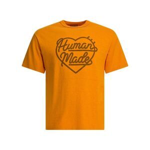 HUMAN MADE Heart Logo Cotton T-Shirt Men ORANGE T-Shirts